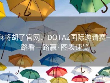 麻将胡了官网：DOTA2国际邀请赛一路看一路赢·图表速览